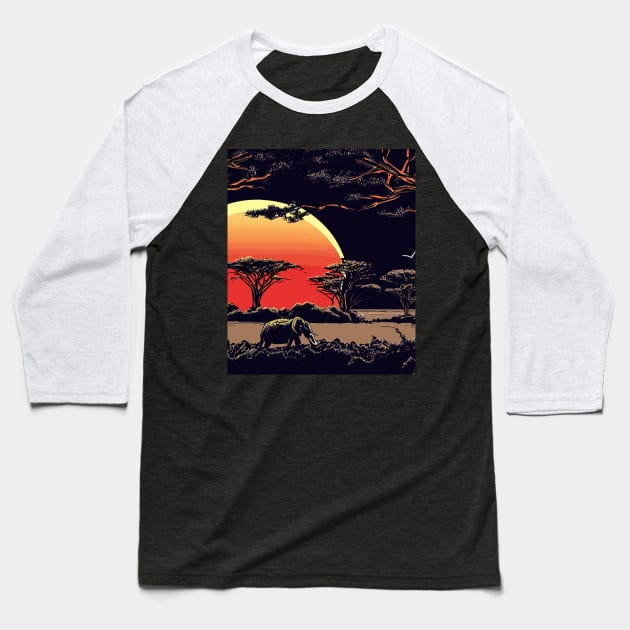 Zambia landscape Baseball T-Shirt by TomFrontierArt